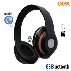 Headphone sem Fio Bluetooth/SD/P2/FM Ajustável e Dobrável com Microfone Balance OEX HS301 - Preto